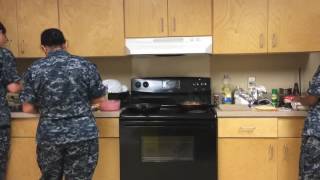 Navy Girls Cooking