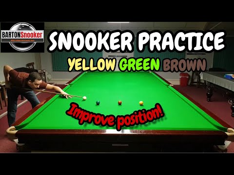 Snooker Practice Routine - Yellow Green & Brown - Snooker Training