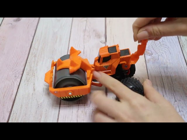 Машина-мини MONSTER JAM бульдозер оранжевый  - видео