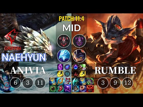 GRF Naehyun Anivia vs Rumble Mid - KR Patch 11.4