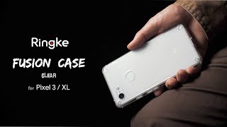 Ringke Fusion Google Pixel 3 XL Hoesje Doorzichtig Smoke Black Hoesjes
