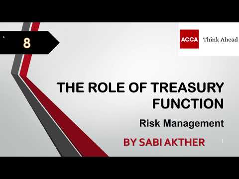 ACCA I Advanced Financial Management (AFM) I Role of Treasury Function - AFM Lecture 8