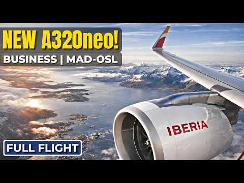 IBERIA A320neo Business Class – Brand New Cabin 2025 | Madrid to Oslo | FULL FLIGHT 4K