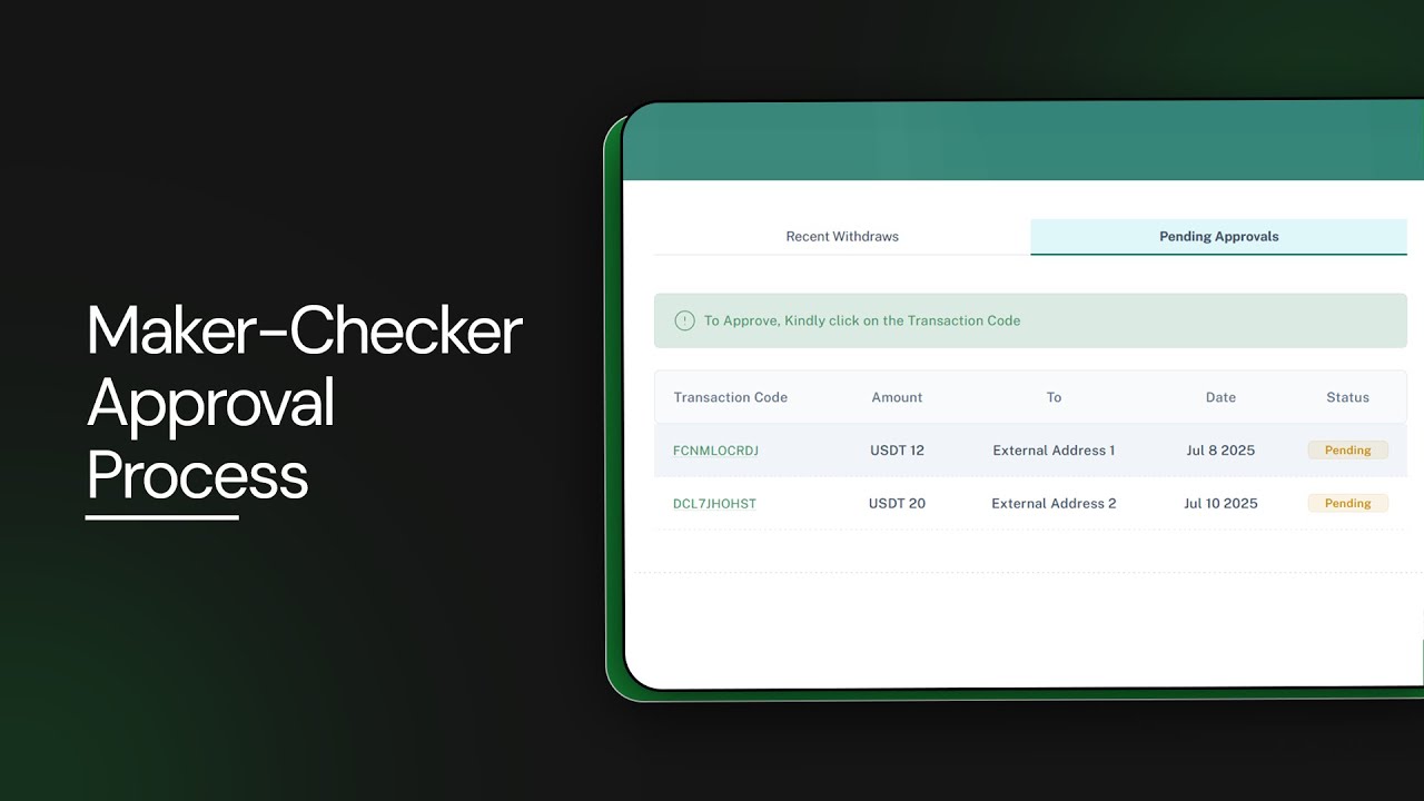 MAKER CHECKER - APPROVAL PROCESS
