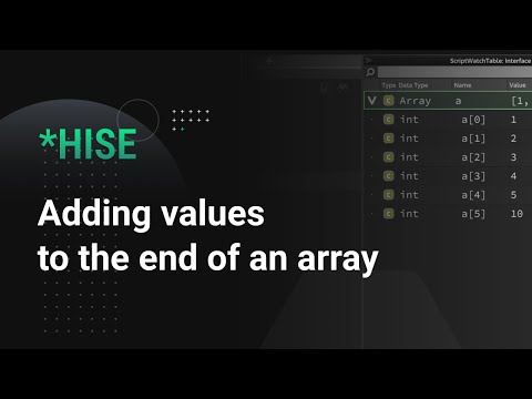 How to add values to the end of an array