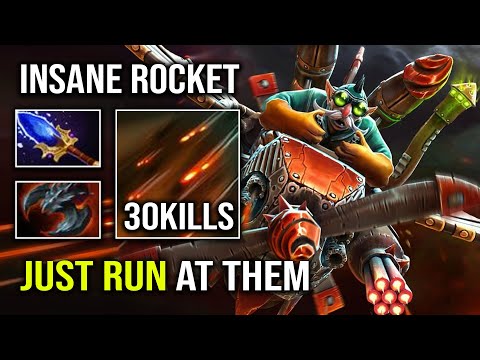 WTF 1 Score Per Min Insane Rocket Barrage 1v5 Gyrocopter with Full Aghanim Dota 2