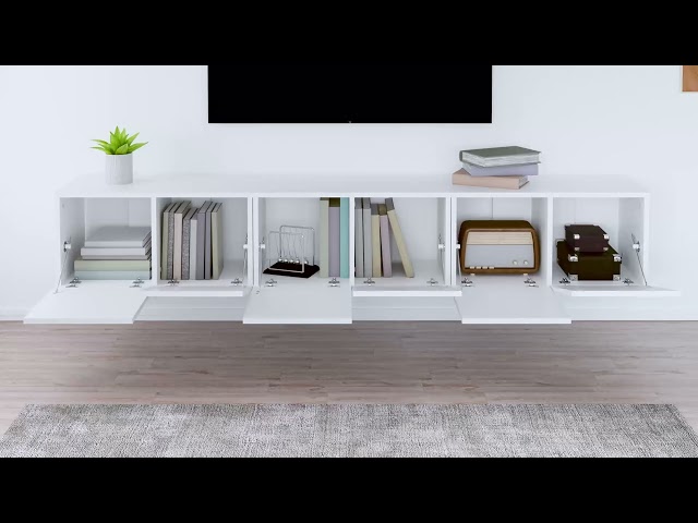 Video Teaser für 804510 vidaXL Hanging TV Cabinets 3 pcs White 60x30x30 cm