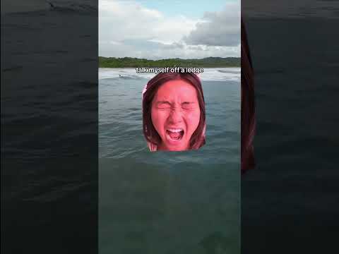 surfing with a gnarly gash in costa rica 😅