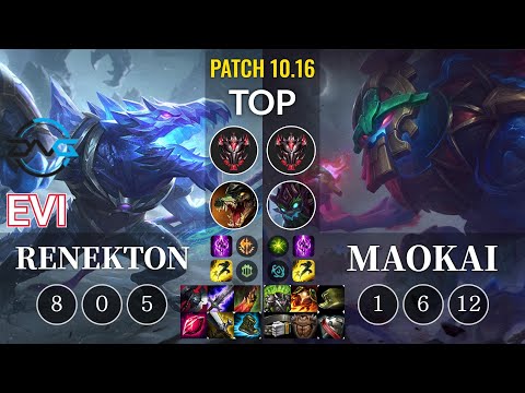DFM Evi Renekton vs Maokai Top - KR Patch 10.16