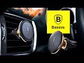 Тримач в авто Baseus Magnetic Air Vent Car Mount Holder with cable clip Gold 5