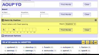 Scrabble Word Finder at Wordplays.com