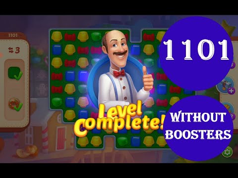 Homescapes Level 1101 - [17 moves] [2022] [HD] solution of Level 1101 Homescapes[No Boosters]