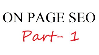 How to do: On Page SEO (Part 1) Bangla Tutorial