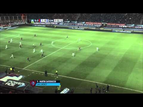 Gol de Cauteruccio. San Lorenzo 1 - Gimnasia 0. Fecha 19. Primera División 2015. FPT.