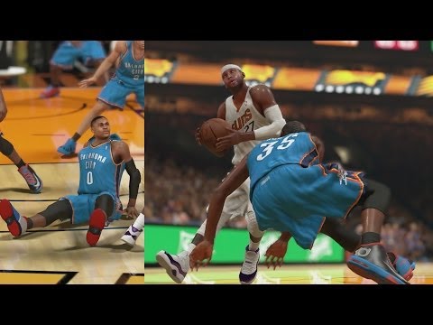 NBA 2K14 PS4 My Career Playoffs CFG5 - Durant and Westbrook Fall!