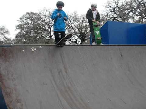 little jesse at skatepark first time on 6 foot 8 yrs old