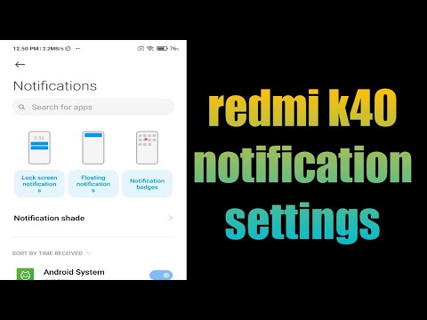 redmi k40 notification settings