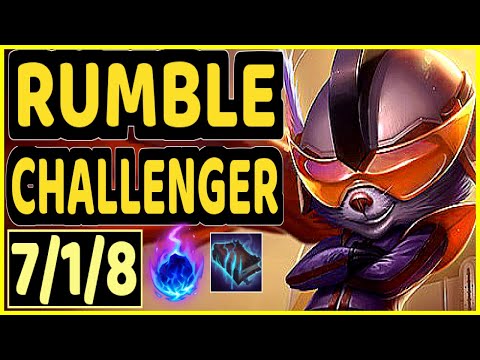 RASCAL (RUMBLE) - 7/1/8 KDA CHALLENGER GAMEPLAY - KR