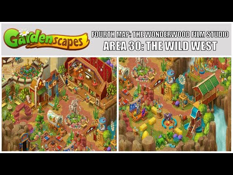 Gardenscapes: New Acres Gameplay Part 28 - Restoring Area 30: The Wild West