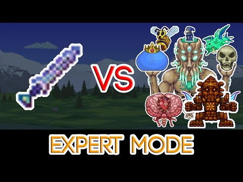 Terraria 1.3.5 - Zenith Shortsword vs All Bosses (Expert Mode)