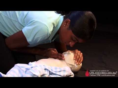 Infant CPR Training Video - How to Give Mouth-to-Mouth Breaths to an Infant