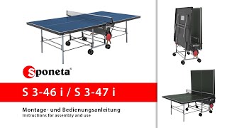 Sponeta S 3-46 i / S 3-47 i - Montageanleitung Tischtennistisch / Instructions for assembly and use