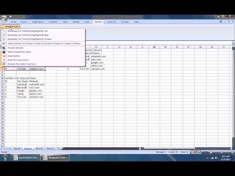 Excel Random Sort Order Of Cells, Rows & Columns Software