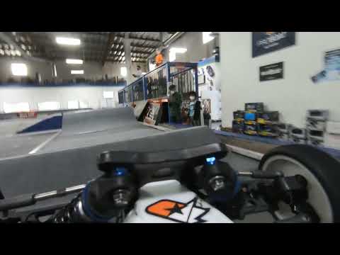 B6.2 rc car running on indoor carpet track (with GoPro on car!)