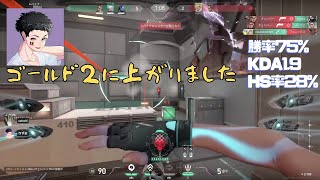 【VALORANT】ゴールド2に上がりました。【りすま】