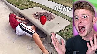 Clown PULLS KID INTO THE SEWER..