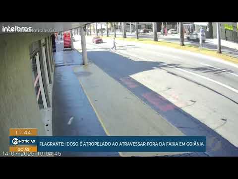 Idoso é atropelado ao atravessar fora da faixa em Goiânia