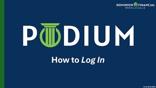 01 PODIUM How to Log In Video