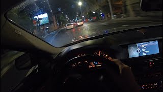 BMW F10 sliding in traffic POV