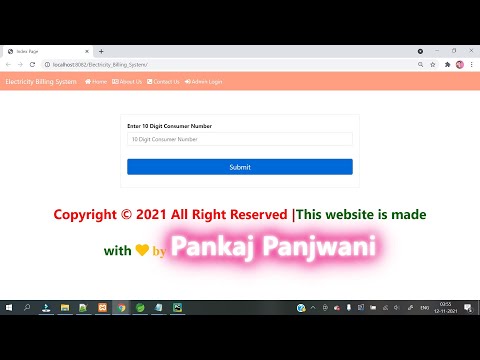 JSP MYSQL Project || Electricity Billing System