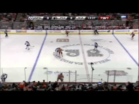 Brayden Schenn goal 3-3 Feb 23 2013 Winnipeg Jets vs Philadelphia Flyers NHL Hockey
