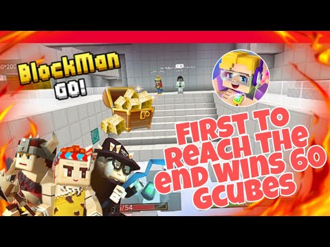 Runner game contest | first to reach the end wins 60 gcubes |Blockman Go : Blocky mods #BGtube Prize