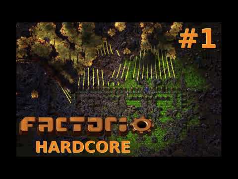 Factorio hardcore #1 - deathworld 600% lazy bastard (no comment) - starter lazy bastard base