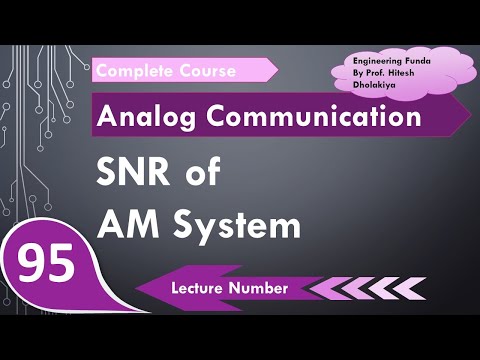 SNR of conventional AM system Effect of Noise on Conventional AM system at receiver