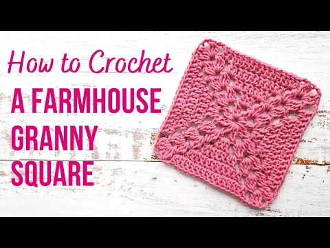 How to Crochet a Farmhouse Granny Square | Step by Step | US Terms