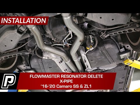 Flowmaster X-Pipe Resonator-Delete Mid Pipe Kit Install for 2016-2020 Camaro SS - Phastek