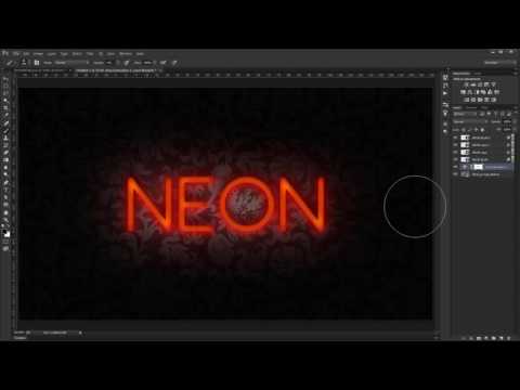 Realistic NEON Text Effect + PSD - Photoshop Tutorial