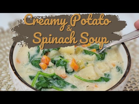 Creamy Potato & Spinach Soup | Low Calorie | Instant Pot Recipe | Dairy Free | Vegan
