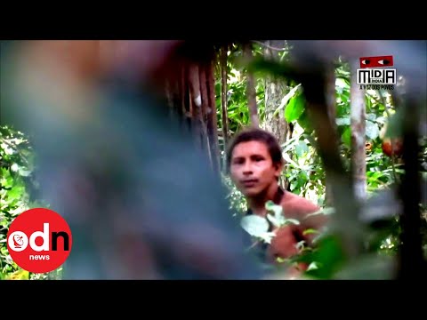 Rare Footage of Uncontacted Tribesman in the Amazon Rainforest