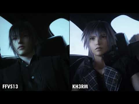 Noctis and Yozora - Car Scene Comparison (Final Fantasy Versus XII, Kingdom Hearts III Re:Mind)