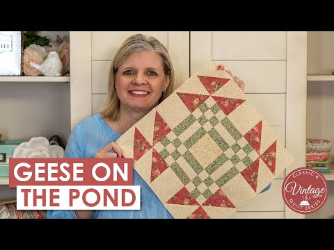 Make Easy Triangles and Nine Patches into this Quilt Block 🐦 Geese on the Pond - Classic & Vintage
