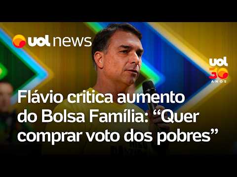 Flávio Bolsonaro diz que aumento de Lula no Bolsa Família é ‘comprar voto’ dos pobres