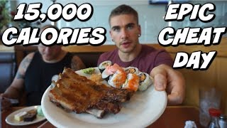 15,000 CALORIE CHINESE BUFFET CHEAT MEAL / Mukbang! EPIC MAN VS FOOD!