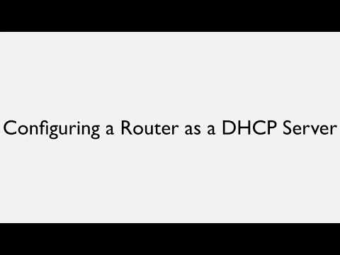 Configuring a Router as a DHCP Server