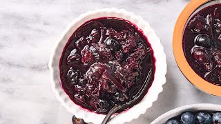 Your New Go-To Sauce For Summer: Savory California Blueberry Compote (Full recipe in description.)