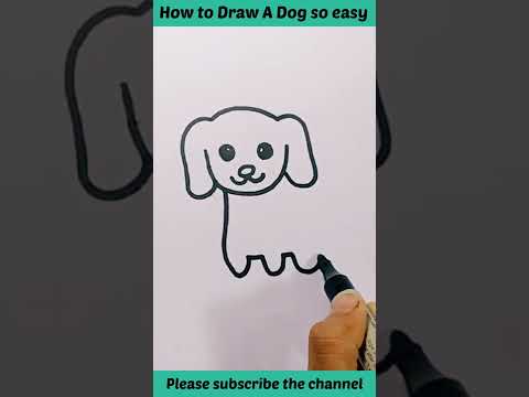 How to Draw a Cartoon Dog 🐻 Art Video For Beginners #shorts #shortvideo #shortsfeed